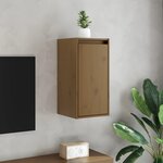 vidaXL Armoires murales 2Pièces Marron miel 30x30x60cm Bois de pin massif