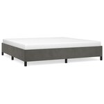 vidaXL Cadre de lit sans matelas gris foncé 200x200 cm velours
