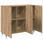 vidaXL Buffet Chêne artisanal 90 x 34 x 80 cm Bois d'ingénierie