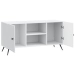 vidaXL Meuble TV Blanc 102 x 34 5 x 50 cm Bois d'ingénierie