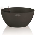 LECHUZA Jardinière CUBETO Stone 40 ALL-IN-ONE noir graphite 13842
