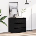 vidaXL Commode d'angle Chêne noir 60x41x58 cm Bois d'ingénierie