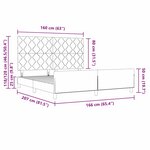 vidaXL Cadre de Lit Rose 160x200 cm Velours