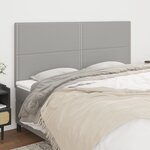 vidaXL Tête de lit Gris clair 180 x 5 x 118/128 cm Tissu