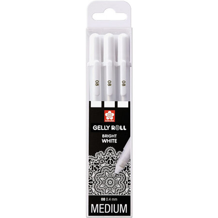 Etui de 3 stylos sakura gelly basic real - blanc - sakura