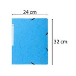 Chemise À Élastique Sans Rabat Carte Lustrée 400gm2 - A4 - Turquoise - X 25 - Exacompta