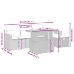 vidaXL Salon de jardin avec coussins 6 Pièces beige résine tressée