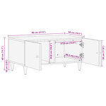 vidaXL Table basse 80x50x40 cm bois de manguier massif