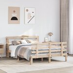 vidaXL Cadre de lit avec tête de lit sans matelas 140x190 cm