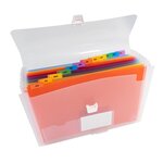 Trieur Valisette Polypropylène 13 Compartiments Crystal - 33x25cm - Cristal - X 5 - Exacompta
