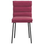 vidaXL Chaises à manger lot de 4 Rouge bordeaux Velours