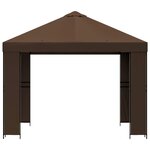 vidaXL Pavillon 3 x 3 m Marron Polyester et Acier 190 gsm