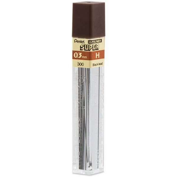 Etui de 12 mines hi polymer super 0 3 mm - h pentel