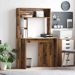 vidaXL Bureau Bois ancien 91 x 50 x 149 cm Bois d'ingénierie