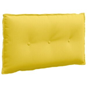 vidaXL Coussin de Dos Jaune clair 80 x 19 x 50 cm tissu