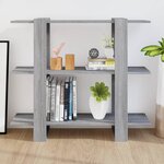 vidaXL Bibliothèque/Séparateur de pièce Sonoma gris 100x30x87 cm