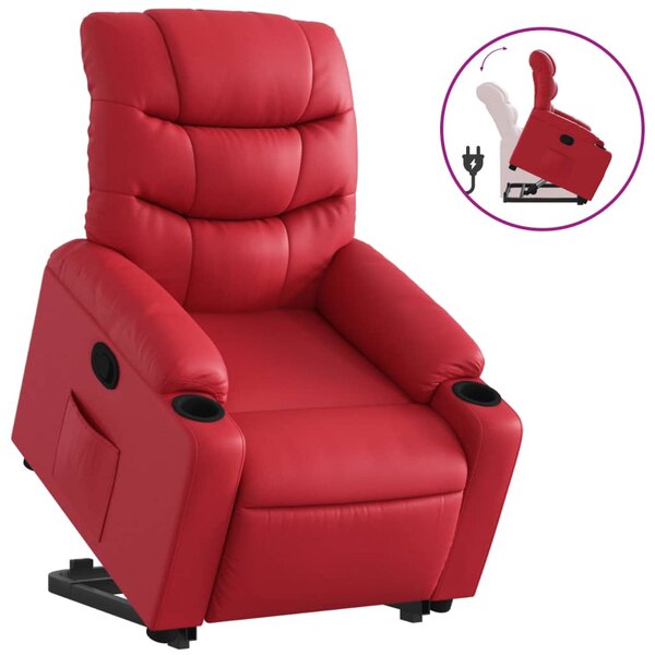 vidaXL Fauteuil inclinable Rouge Similicuir