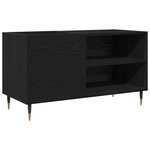 Buffet enregistreur vidaXL Noir Chêne 84 5x38x48 cm Bois d'ingénierie