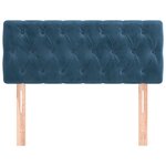 vidaXL Tête de lit Bleu foncé 90x7x78/88 cm Velours