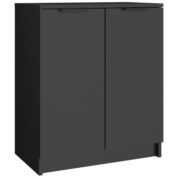 vidaXL Armoire à chaussures Noir 59x35x70 cm bois d'ingénierie