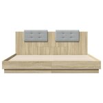 vidaXL Cadre de lit sans matelas chêne sonoma 200x200 cm
