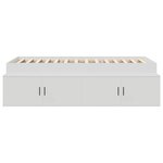vidaXL Cadre de lit avec rangement Blanc 90 x 190 cm Bois d'ingénierie