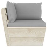 Vidaxl salon de jardin palette 10 pièces avec coussins épicéa imprégné