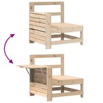 vidaXL Salon de jardin 8 Pièces bois de pin massif