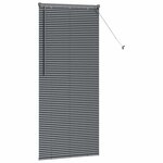 vidaXL Store de Fenêtre avec des rideaux Gris foncé Aluminium