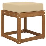 vidaXL Coussin de Siège d'Extérieur Beige 40 x 40 x 8 cm