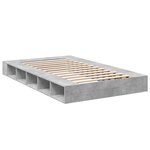 vidaXL Cadre de lit sans matelas gris béton 140x190 cm