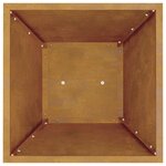 vidaXL Pots de jardin colonne 2 Pièces avec bol 35x35x73 cm en métal patiné.