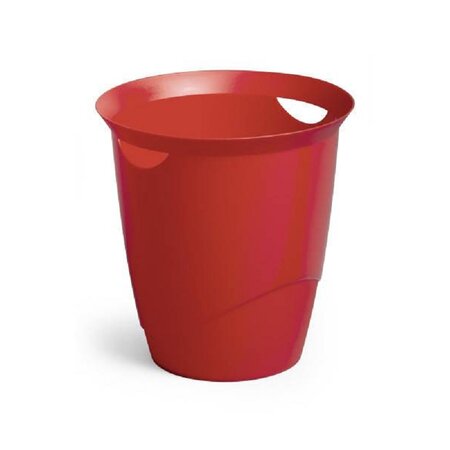 Corbeille à papier TREND, 16 litres, rond, rouge