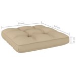 vidaXL Coussins de palette lot de 2 beige tissu