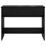 vidaXL Coiffeuse avec miroir Chêne noir 100x45x76 cm