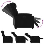 vidaXL Fauteuil inclinable électrique Noir Tissu