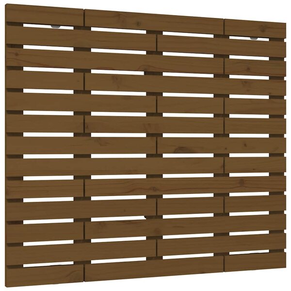 vidaXL Tête de lit murale Marron miel 96x3x91 5 cm Bois massif de pin