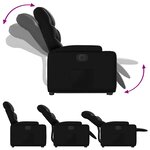 vidaXL Fauteuil inclinable électrique noir similicuir