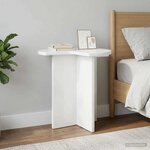 vidaXL Table d'appoint Blanc brillant Ø 39 x 38 cm Bois d'ingénierie