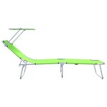 vidaXL Transat 2-personne 2 Pièces Vert 58 x 188 x 77cm tissu