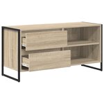 vidaXL Meuble TV Sonoma 100 x 36 x 49 5 cm Bois d'ingénierie