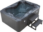 Spa led "haïti" 4 places - enceintes bluetooth intégrées - gris