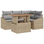 vidaXL Ensemble de salle à manger pour jardin Beige et gris