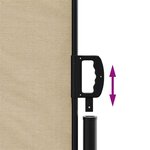 vidaXL Auvent latéral rétractable beige 200x300 cm