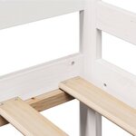 vidaXL Lit de jour et tiroirs sans matelas blanc 90x200 cm bois massif