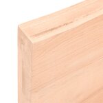 vidaXL Étagère murale 200x60x(2-6) cm bois de chêne massif non traité
