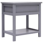 vidaXL Table de chevet Gris 40x29x42 cm Bois de Paulownia