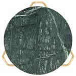 vidaXL Table basse Vert 40x40x40 cm Pierre véritable et texture marbre
