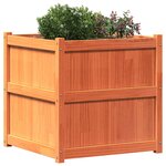 vidaXL Jardinière cire marron 70x70x70 cm bois de pin massif