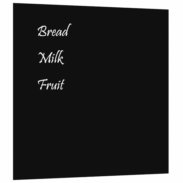 vidaXL Tableau noir magnétique mural noir 60x60 cm verre trempé